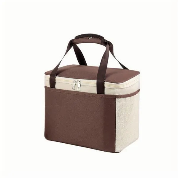 Thermal-Insulated Oxford Fabric Lunch Tote Bag w/ Handles