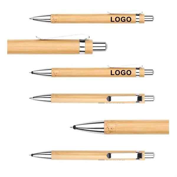 Eco-Friendly Bamboo Ballpoint Pen with Custom Logo