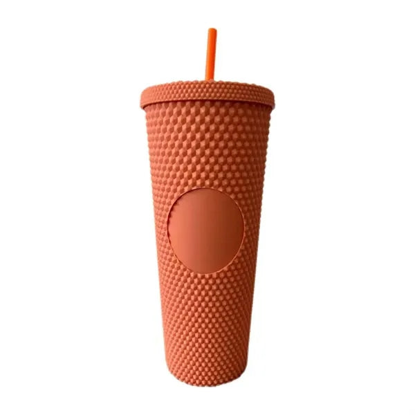 24 oz Plastic straw cup