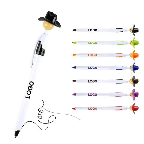Cartoon Cowboy Pen with Custom Logo