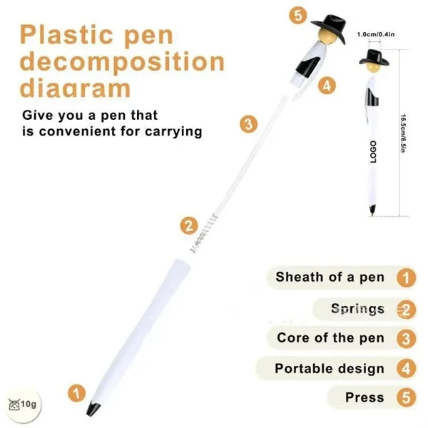 Cartoon Cowboy Pen with Custom Logo