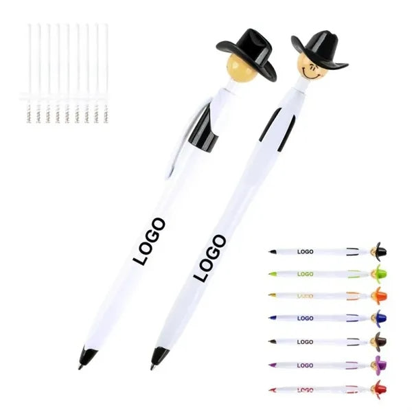 Cartoon Cowboy Pen with Custom Logo