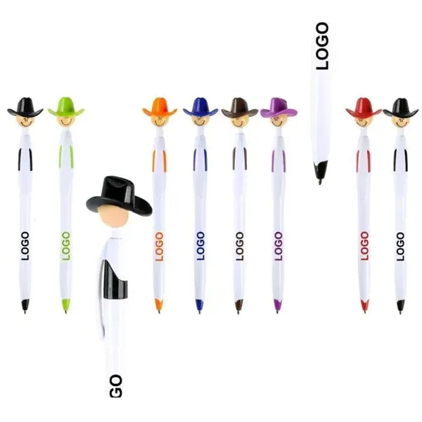 Cartoon Cowboy Pen with Custom Logo
