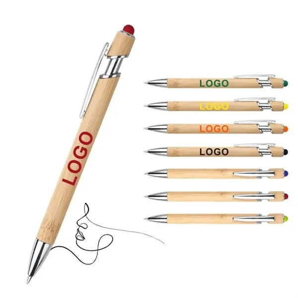 Eco - friendly bamboo pen with custom logo
