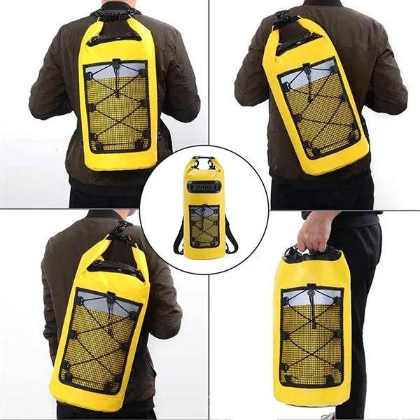 500D PVC Waterproof Dry Bag with Roll-Top Closure