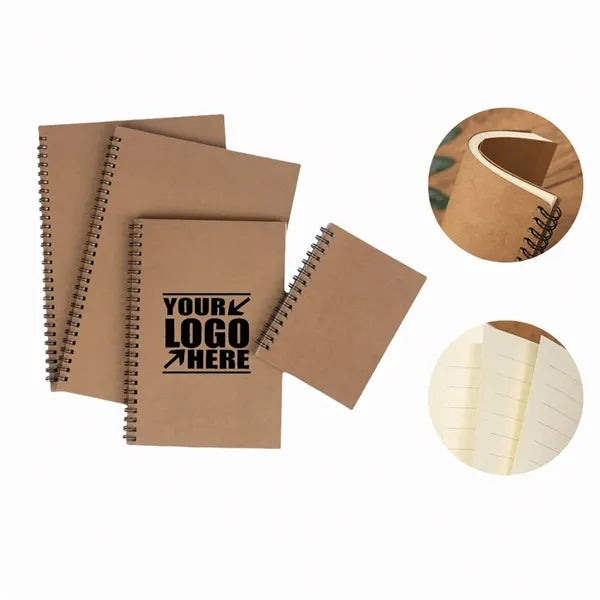 A5 Kraft Spiral Notebook Eco Friendly Writing Pad