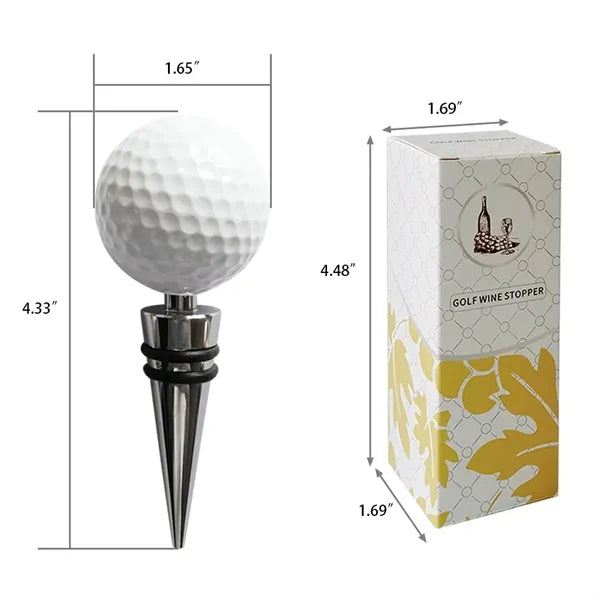 Golf Ball Wine Bottle Stopper