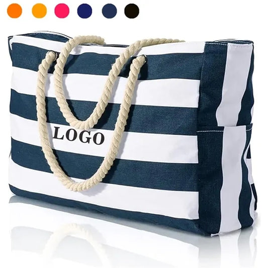 Travel Waterproof Large Beach Tote Bag with Zipper