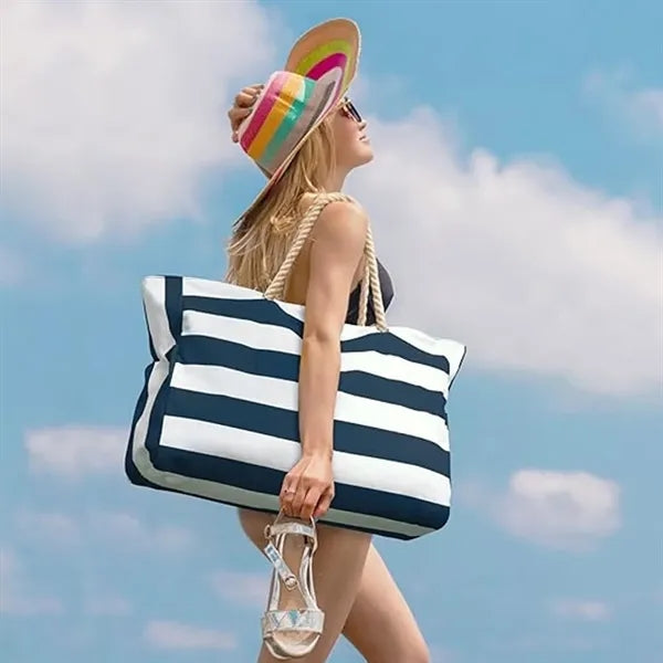 Travel Waterproof Large Beach Tote Bag with Zipper