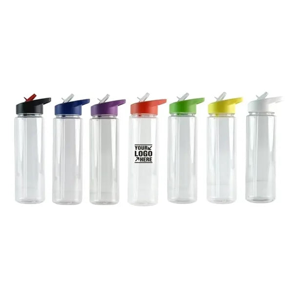 Clear Impact Water Bottle with Flip Straw Lid