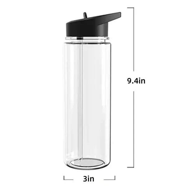 Clear Impact Water Bottle with Flip Straw Lid