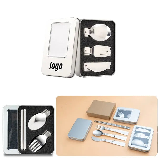 Foldable Spoon Fork Chopsticks Set