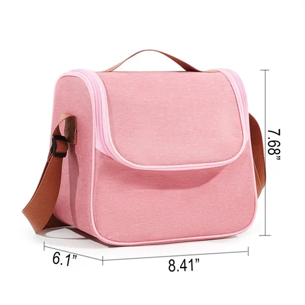 Insulated Crossbody Lunch Bag Portable Thermal Food Carrier
