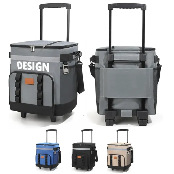 Insulated Wheeled Rolling Cooler Bag for Camping and Picnics