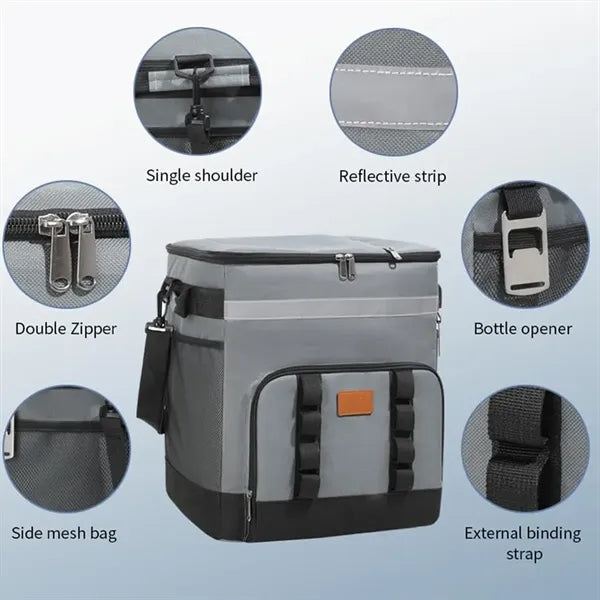 Insulated Wheeled Rolling Cooler Bag for Camping and Picnics