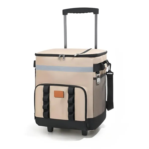Insulated Wheeled Rolling Cooler Bag for Camping and Picnics