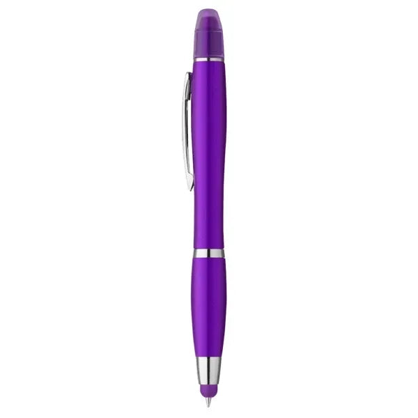 Curvaceous Metallic Stylus Highlighter Pen