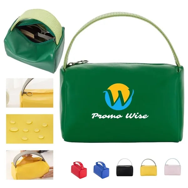 PU Waterproof Portable Travel Large Capacity Cosmetic Bag