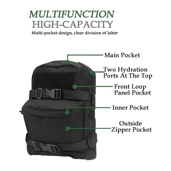 Tactical Small MOLLE Outdoor Water Bladder Carrier Pack