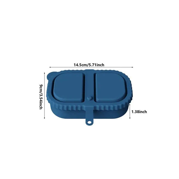 Snack Container Silicone Compartment Seasoning Sauce Box