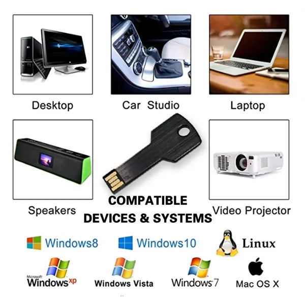 Waterproof Compact Shockproof Key USB Flash Drive