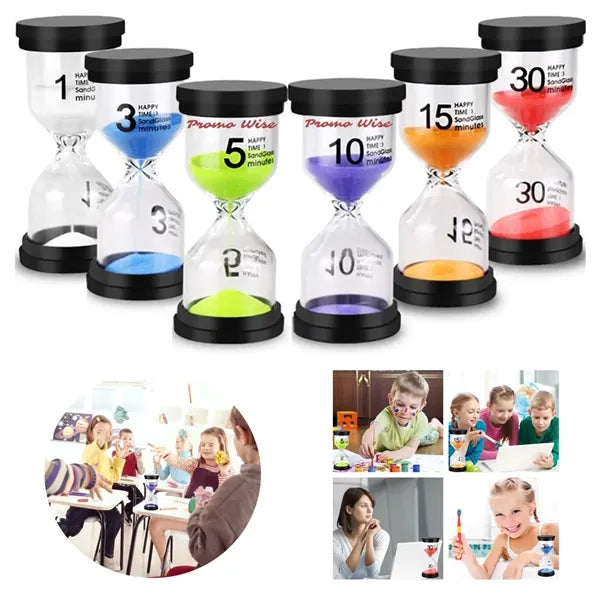 Creative Gift Thickened Black Cover Glass Hourglass Timer