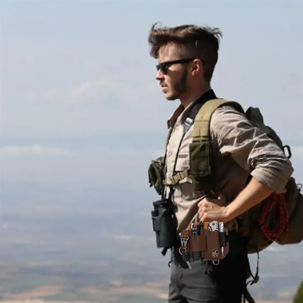 Multifunctional Outdoor Tactical Non-Slip Leather Waist Bag