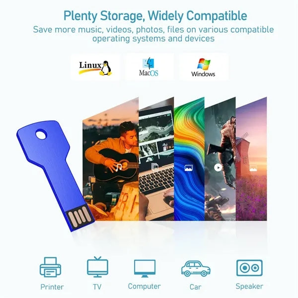 Waterproof Compact Shockproof Key USB Flash Drive