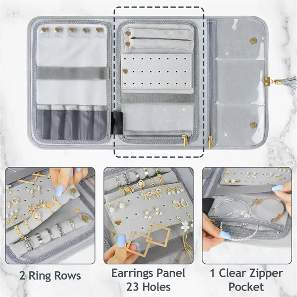 Folding Jewelry Travel Portable Ring Storage Bag