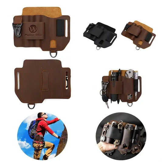 Multifunctional Outdoor Tactical Non-Slip Leather Waist Bag