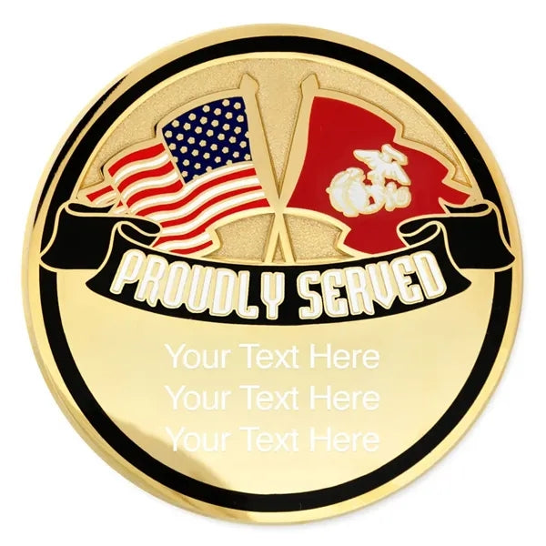Officially Licensed U.S.M.C. Veteran Coin - Engravable
