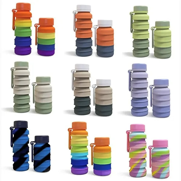 16Oz Silicone Collapsible Water Bottle