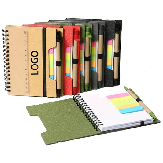 Kraft Paper Sticky Notes Notebook With Pen
