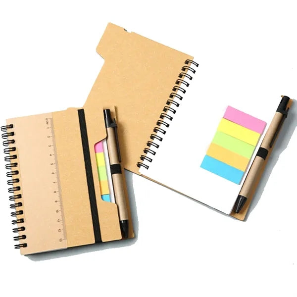 Kraft Paper Sticky Notes Notebook With Pen