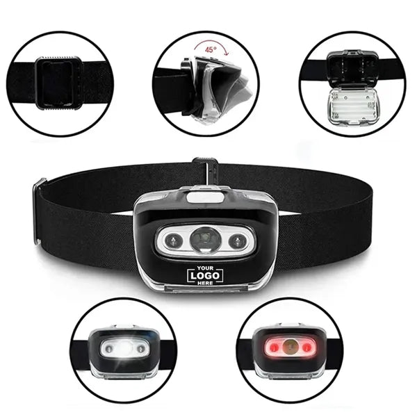 Outdoor LED Headlamp With Red Light Modes