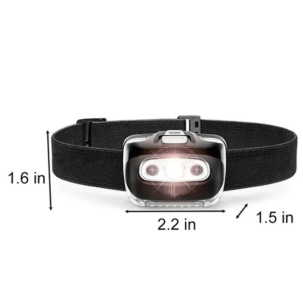 Outdoor LED Headlamp With Red Light Modes