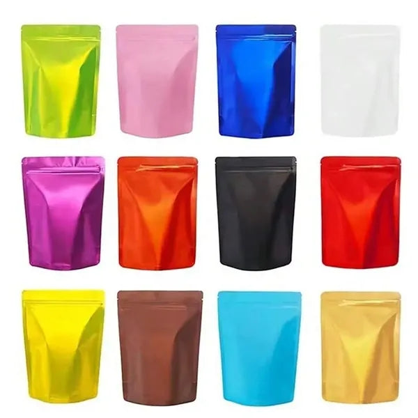 Stand Up Food Pouch with Resealable Zippe