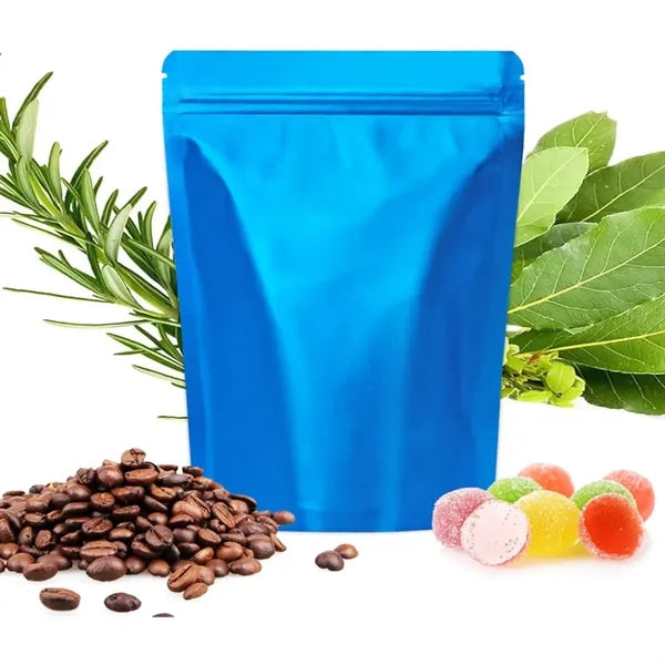 Stand Up Food Pouch with Resealable Zippe