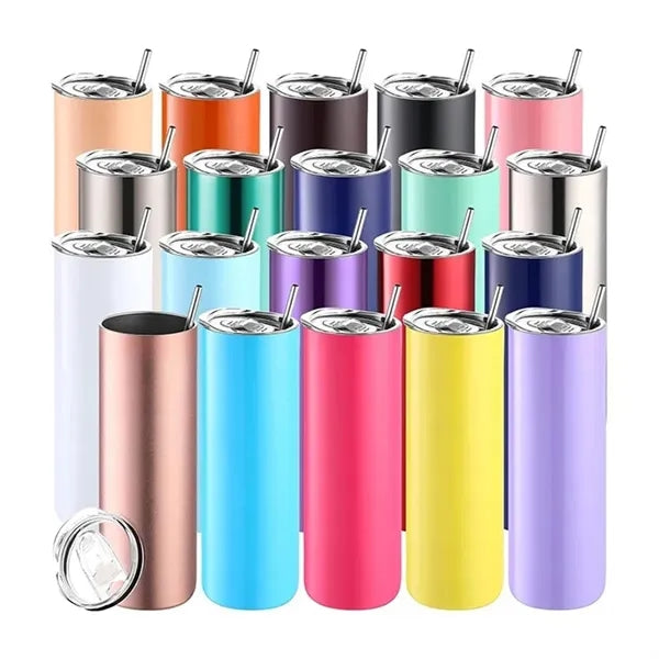 20oz Straight Insulated Tumbler with Lid and Straw