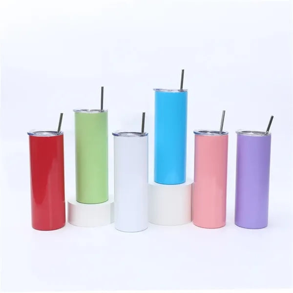 20oz Straight Insulated Tumbler with Lid and Straw