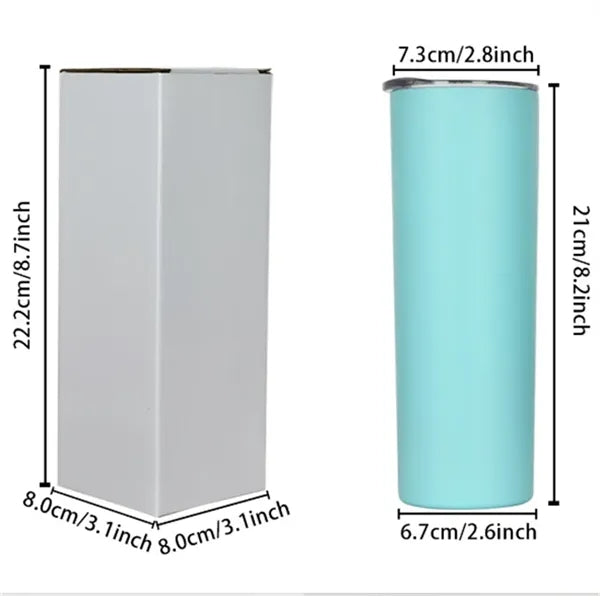 20oz Straight Insulated Tumbler with Lid and Straw