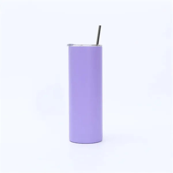 20oz Straight Insulated Tumbler with Lid and Straw