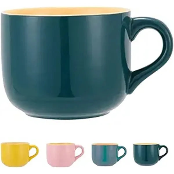 20oz Porcelain Large Oatmeal Mug Wide Coffee