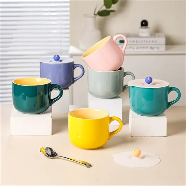 20oz Porcelain Large Oatmeal Mug Wide Coffee