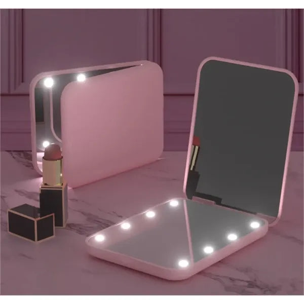Pocket LED Compact Travel Makeup Mirror