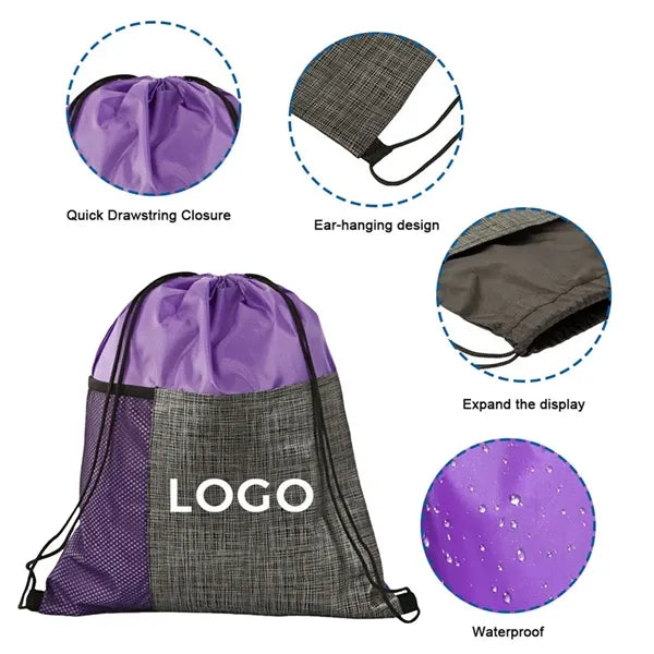 Etched Pocket Drawstring Sportpack