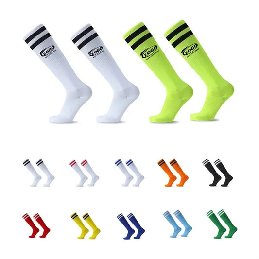 Retro Striped Athletic Tube Socks with Elastic Cuff for Men