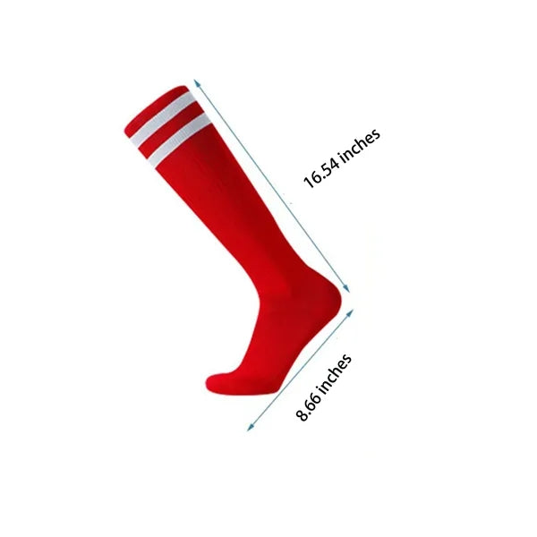 Retro Striped Athletic Tube Socks with Elastic Cuff for Men