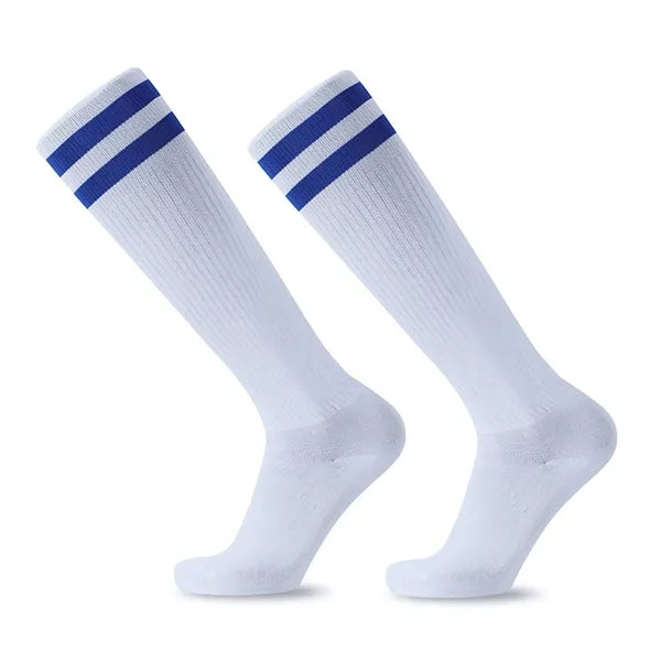 Retro Striped Athletic Tube Socks with Elastic Cuff for Men