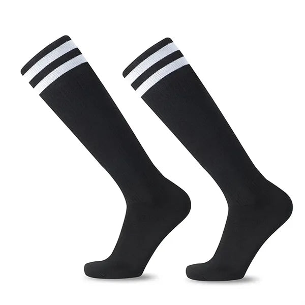Retro Striped Athletic Tube Socks with Elastic Cuff for Men